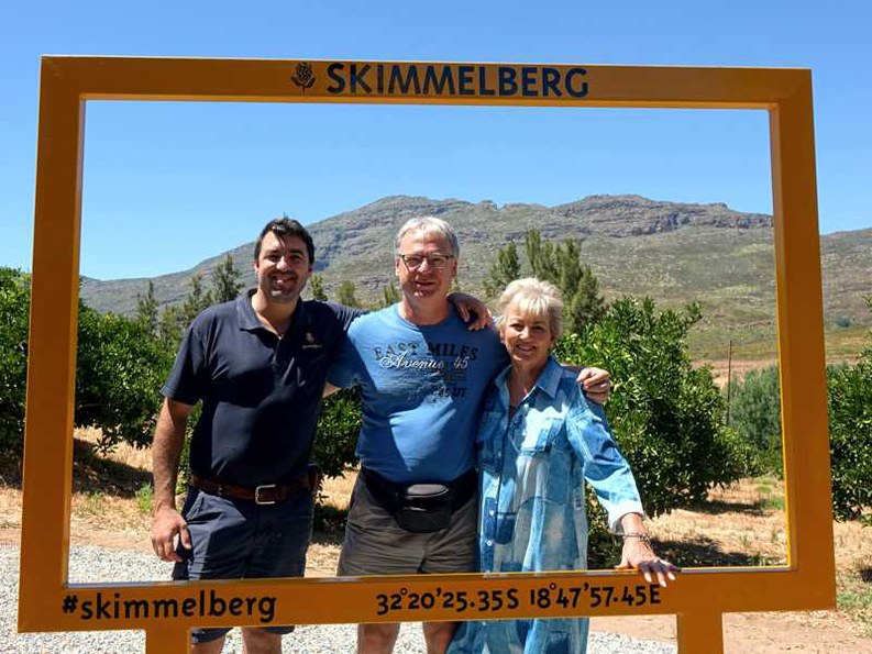 Familie Slabbert und Besucher auf der Skimmelberg-Farm im Cederberg (Witelskloof/Waterval).