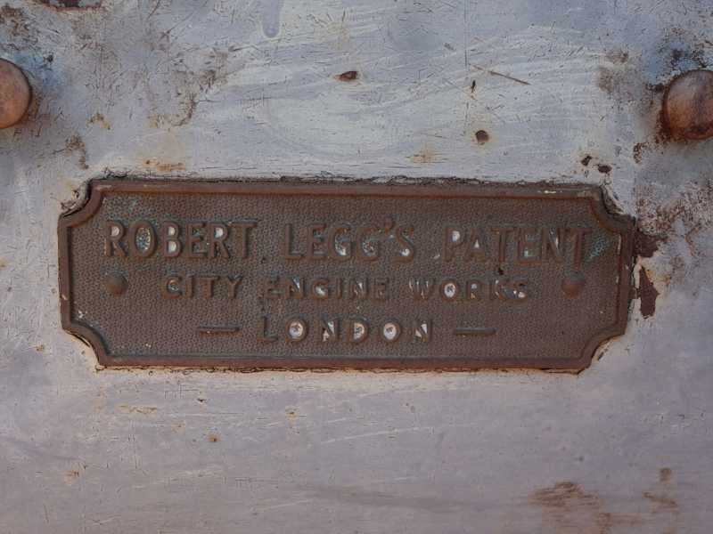 Historic cutting machine – Robert Legg’s Patent, City Engine Works, London