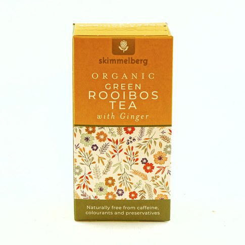 Organic Green Rooibos Ginger Tea 50g, tea bags