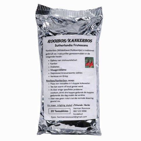 Thé Rooibos & Cancerbush – 20 sachets, 50 g