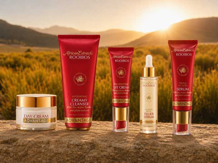 Produits African Extracts Advantage pour peaux sèches, déshydratées ou plus matures